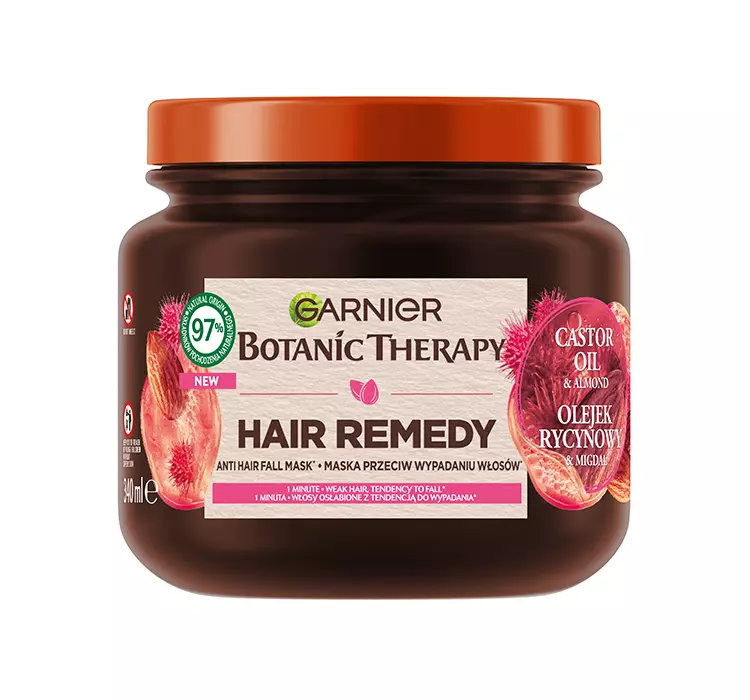 GARNIER BOTANIC THERAPY MASKA DO WŁOSÓW OSŁABIONYCH Z OLEJKIEM RYCYNOWYM 340ML