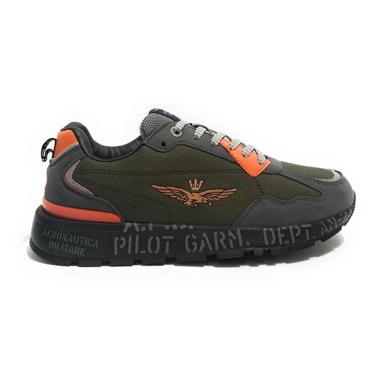 Męskie buty do biegania w kolorze szary/pomarańczowy/zielony Aeronautica Militare