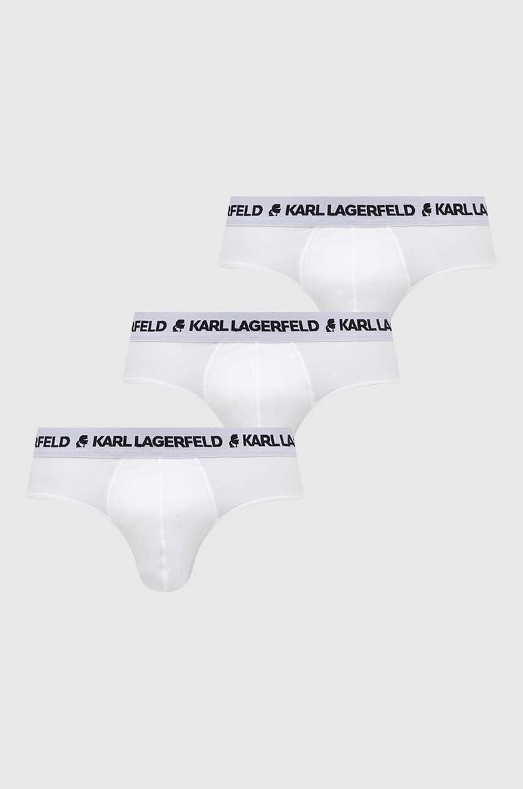 Karl Lagerfeld slipy 3-pack męskie kolor biały