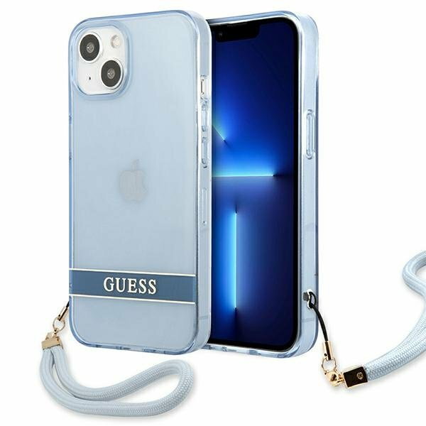 Guess GUHCP13MHTSGSB iPhone 13 6,1" niebieski/blue hardcase Translucent Stap
