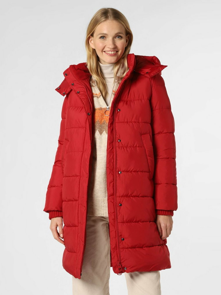 Franco Callegari - Damski płaszcz pikowany, czerwony