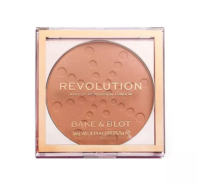 MAKEUP REVOLUTION BAKE & BLOT PUDER MATUJĄCY PEACH 5,5G