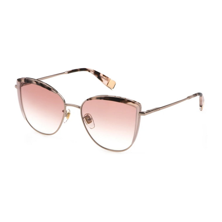 Rose Gold Okulary Brązowy Gradient Furla