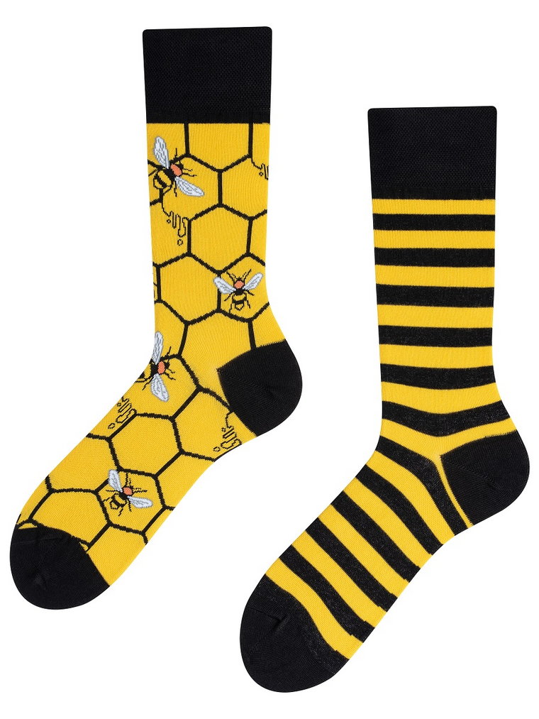 Bee Bee, Todo Socks, Pszczoły, Miód, Ul, Kolorowe Skarpetki