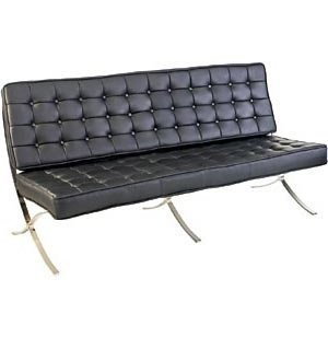 Sofa D2.DESIGN BA3, czarna, 79x180x79 cm