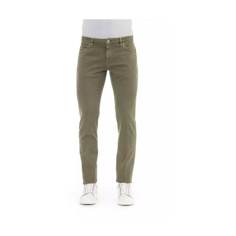 Zielone jeansy i spodnie z bawełny PT Torino