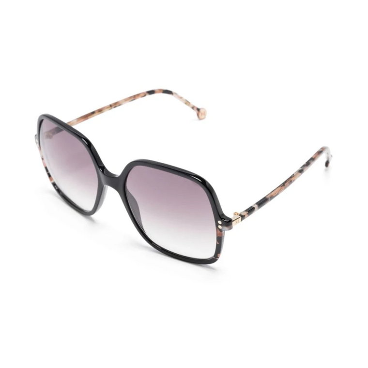 Czarne okulary przeciwsłoneczne Wr73X styl Carolina Herrera