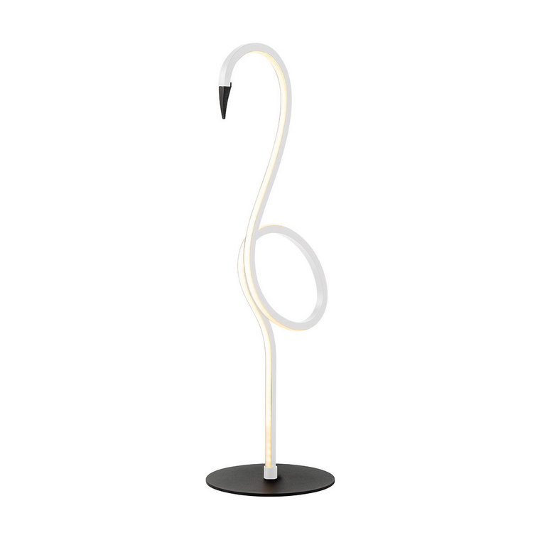 Lampa stołowa nowoczesna biały flaming LED 6W Flamingo Elstead