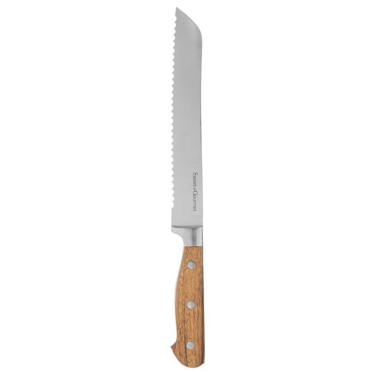 Nóż do krojenia chleba SECRET DE GOURMET Elegancia, brązowy, 33 cm