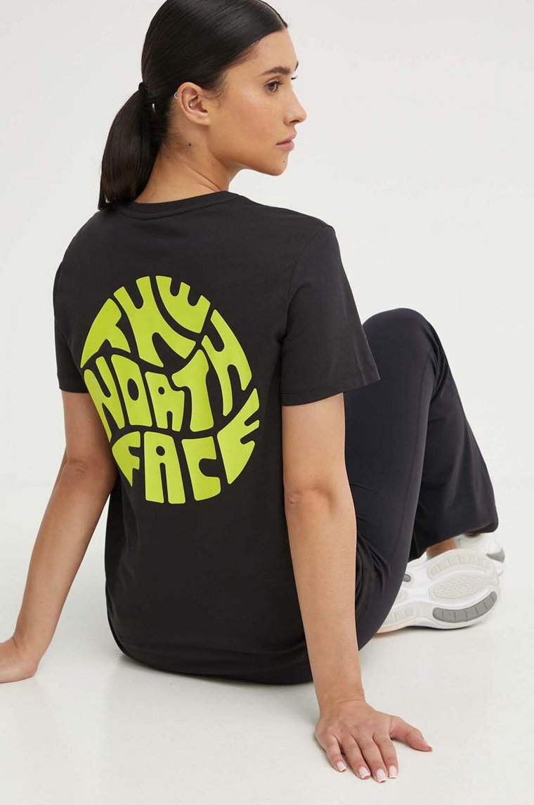 The North Face t-shirt bawełniany damski kolor czarny NF0A87F2JK31