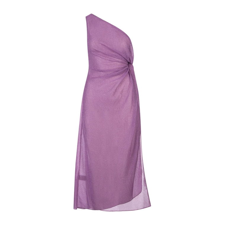 Fioletowa Lumiere One-Shoulder Sukienka Oseree