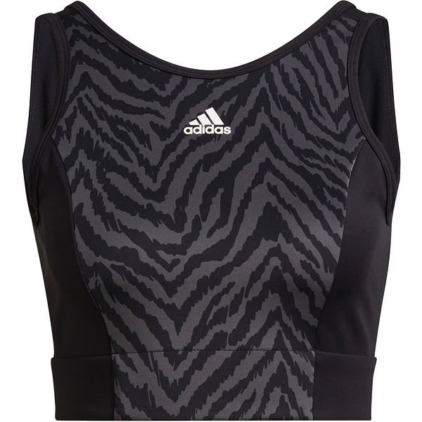 Biustonosz sportowy Aeroready Designed to Move Zebra-Print Crop Top Adidas