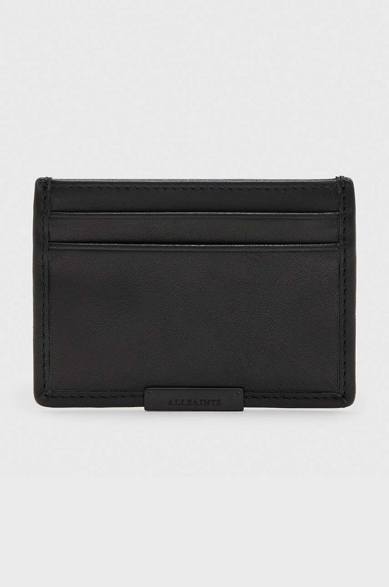 AllSaints etui na karty skórzane DOVE CARDHOLDER kolor czarny