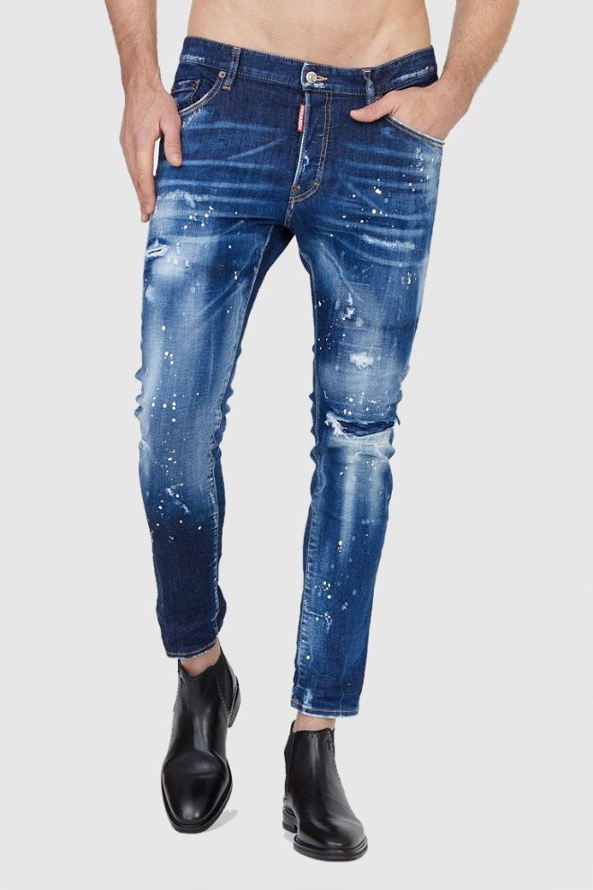 DSQUARED2 Niebieskie jeansy męskie Skater jean