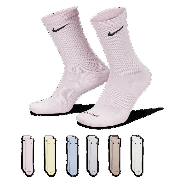 Klasyczne skarpety treningowe Nike Everyday Plus Cushioned (6 par) - Wielokolorowe