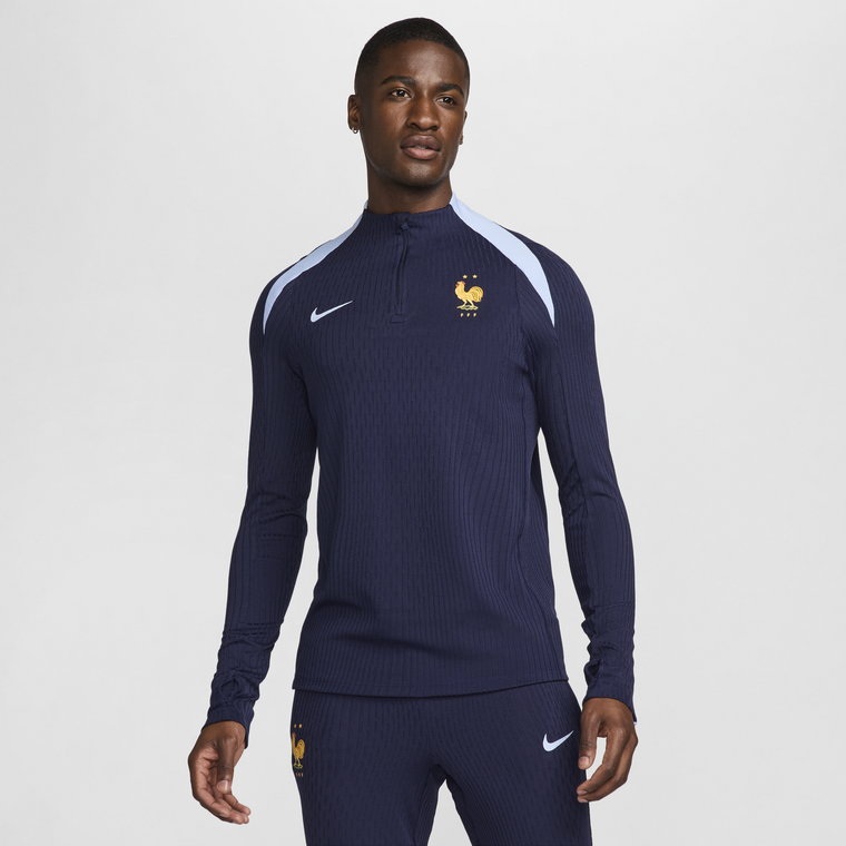 Męska treningowa koszulka piłkarska z dzianiny Nike Dri-FIT ADV FFF Strike Elite - Niebieski