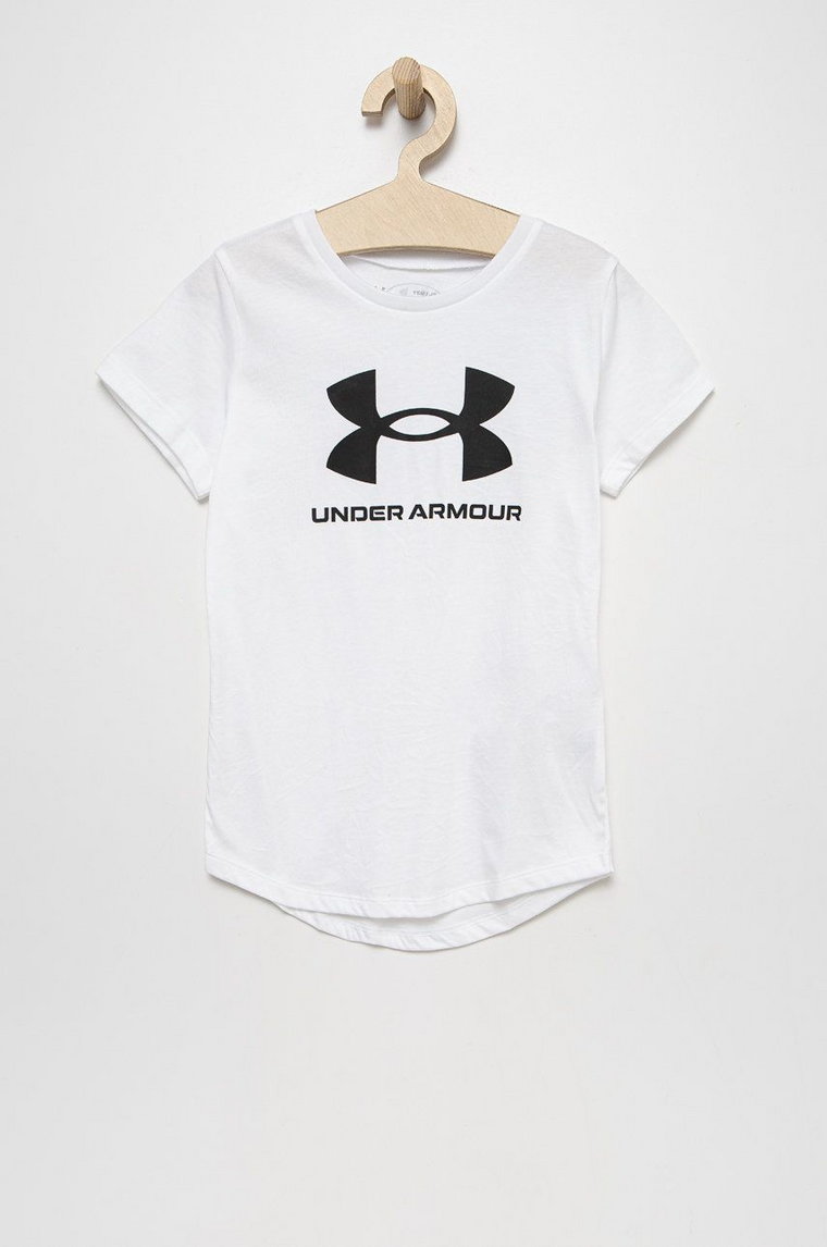 Under Armour t-shirt dziecięcy 1361182 kolor biały