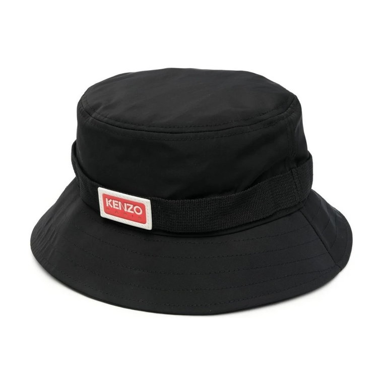 Czarna Casual Bucket Hat - Stylowa Męska Czapka Kenzo