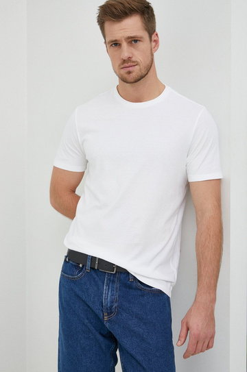 GAP t-shirt bawełniany kolor biały gładki