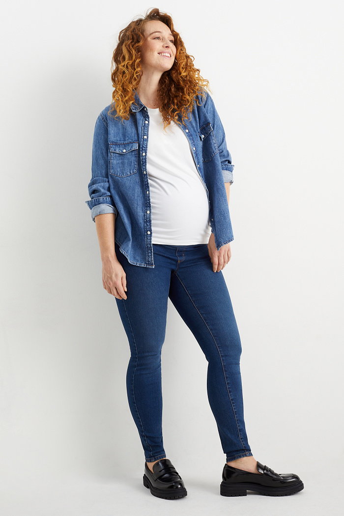 C&A Dżinsy ciążowe-jegging jeans, Niebieski, Rozmiar: 34