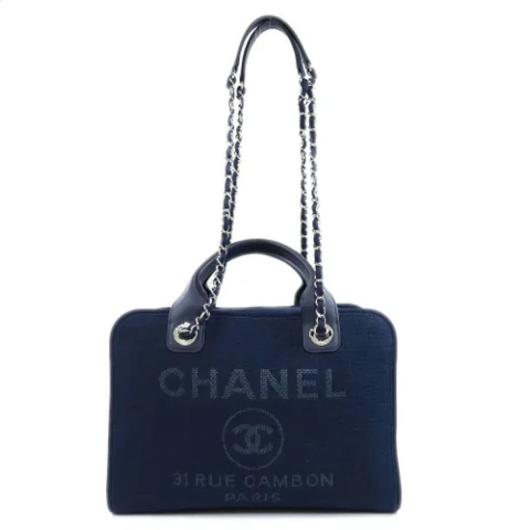 Niebieska Torba Chanel z Kanwy Chanel Vintage