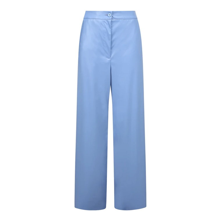 Niebieskie Spodnie o Szerokich Nogawkach dla Kobiet MM6 Maison Margiela