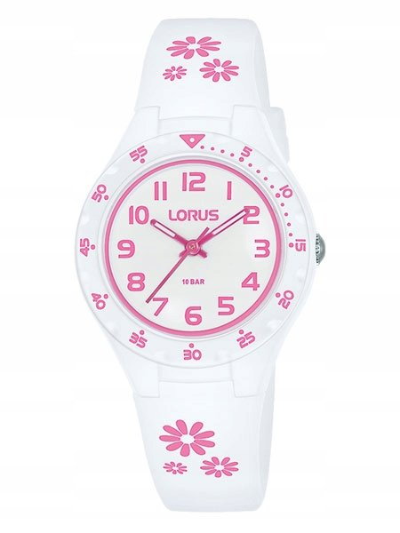 Lorus, Zegarek dziecięcy, RRX59GX9, biało-różowy