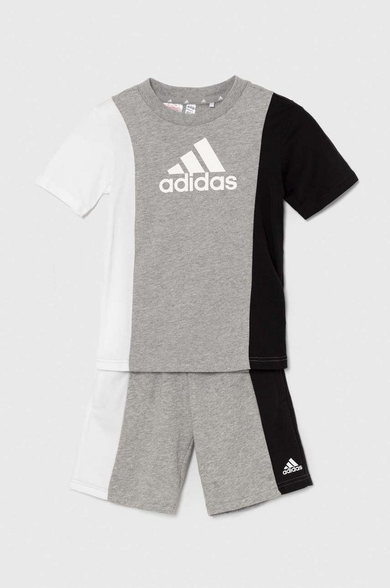 adidas komplet dziecięcy kolor szary