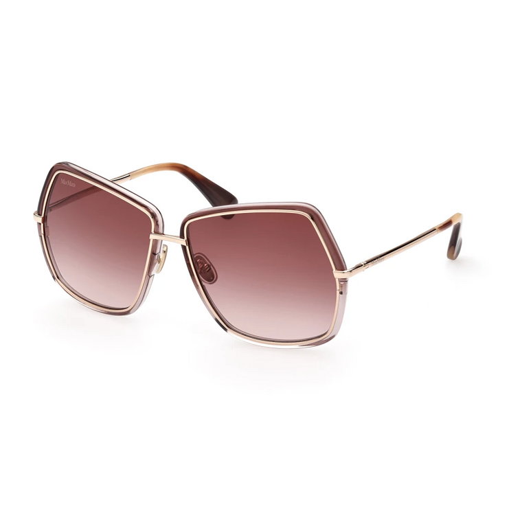 Eleganckie okulary przeciwsłoneczne z metalowymi detalami Max Mara