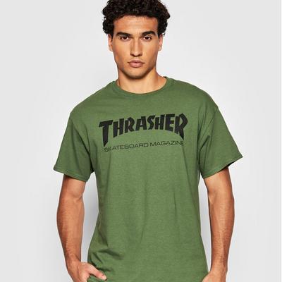 T-Shirt Skatemag Zielony Regular Fit