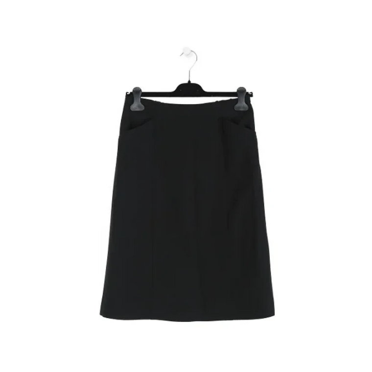 Czarne Spodnie-Spódnice Lana z Wełny Chanel Vintage