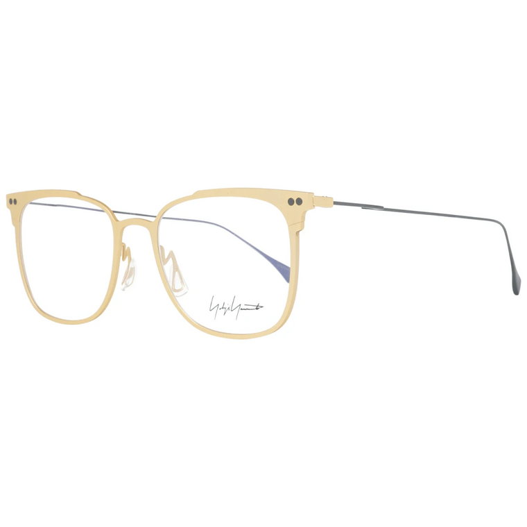 Złote Męskie Okulary Optyczne z Filtrem Niebieskim Yohji Yamamoto