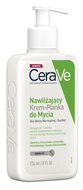 CeraVe Nawilżający krem-pianka do mycia do skóry normalnej i suchej 236 ml