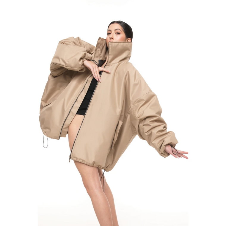 Kurtka typu bomber oversize mocca Rest Factory