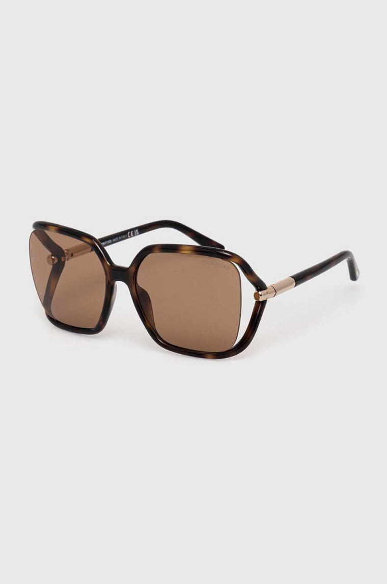 Tom Ford okulary przeciwsłoneczne damskie kolor brązowy FT1089_6052E