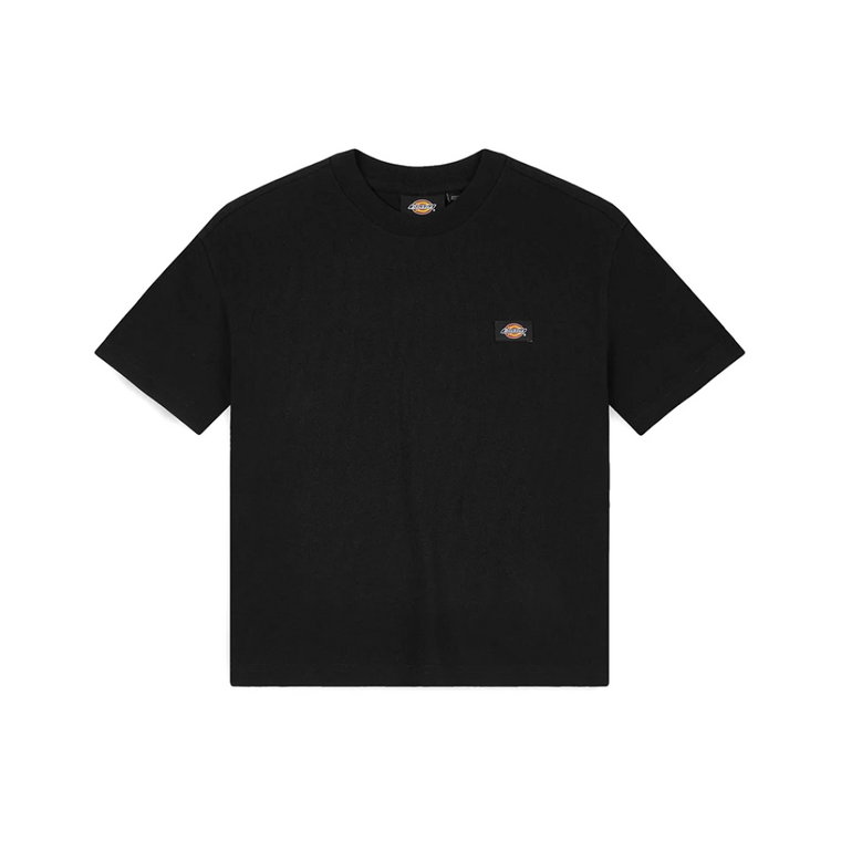 Czarna Koszulka Casual z Logo Patch Dickies