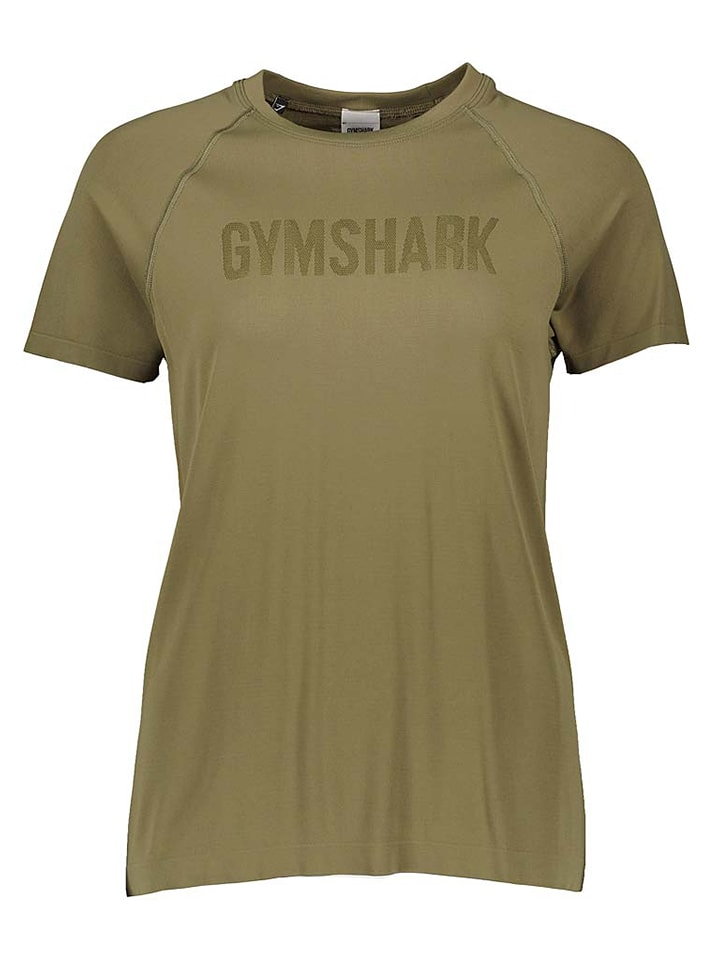 Gymshark Koszulka sportowa "Fit" w kolorze khaki