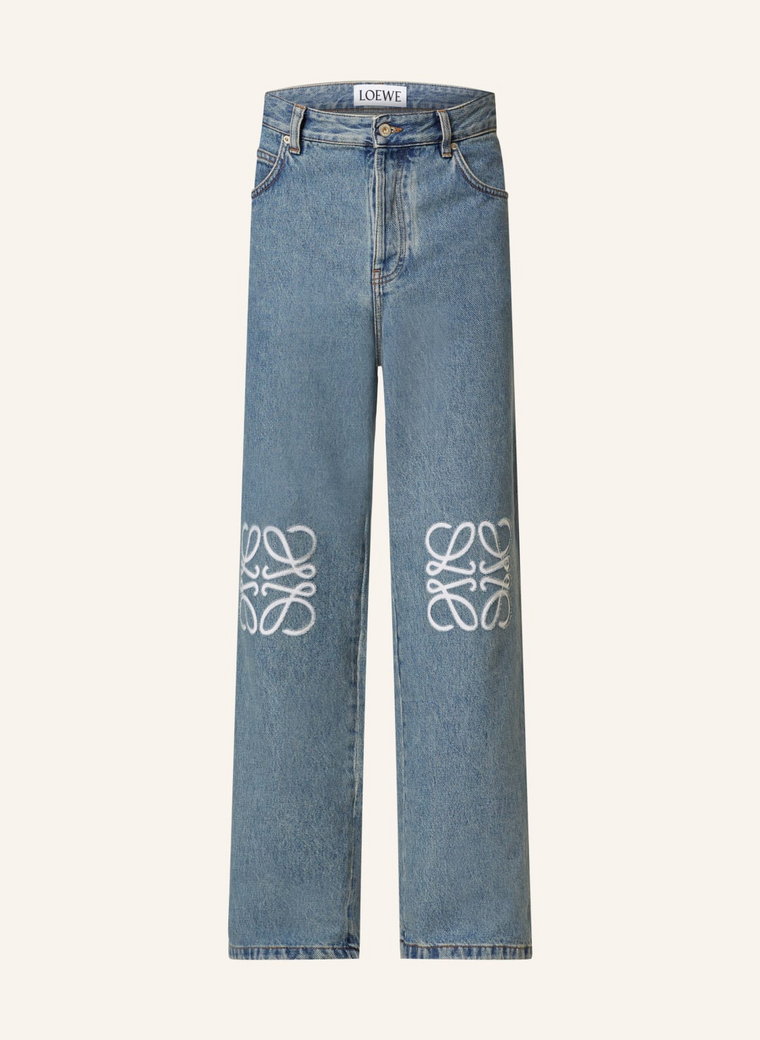 Loewe Jeansy Anagram Baggy Fit blau