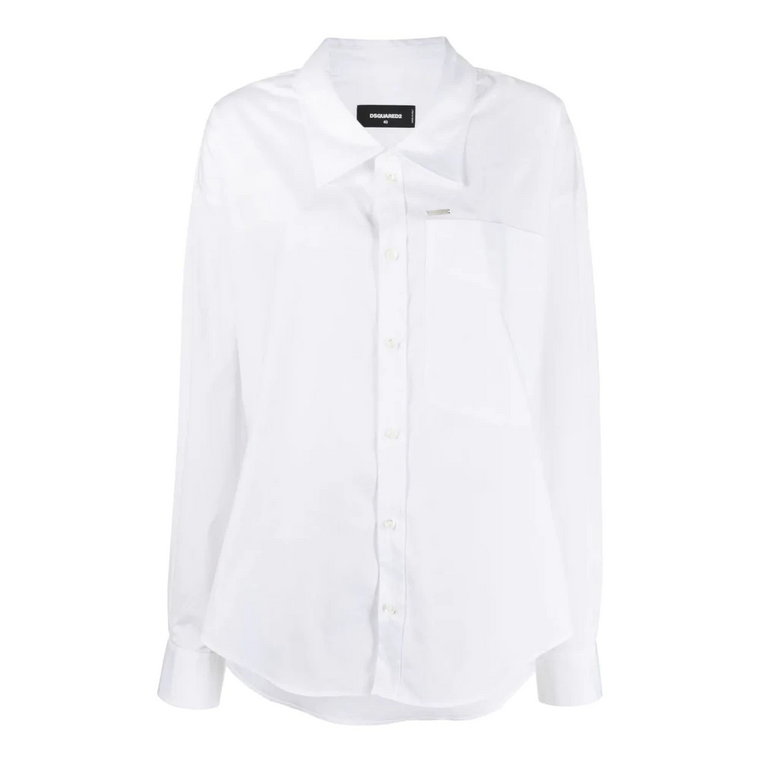 Klasyczna Biała Koszula z Elastanem Dsquared2