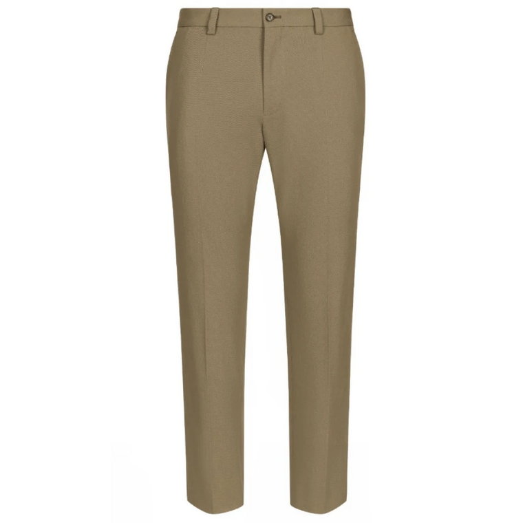 Khaki Spodnie Chino o Zwężanym Kroju Dolce & Gabbana