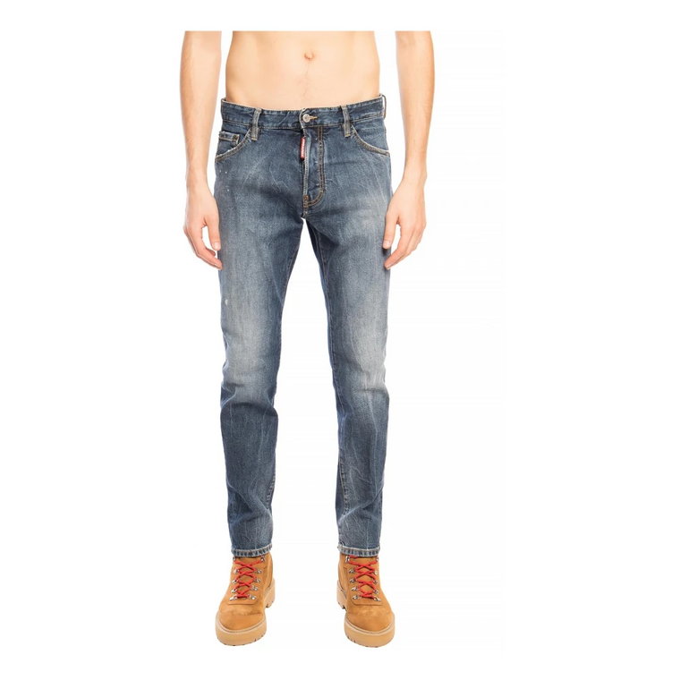 Navy Cool Guy Distressed Jeans Dsquared2