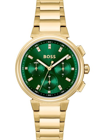 BOSS Black Zegarek analogowy  złoty / zielony
