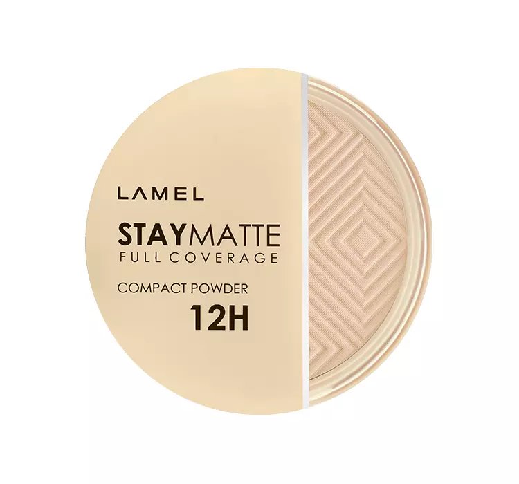 LAMEL STAY MATTE COMPACT POWDER KRYJĄCY PUDER PRASOWANY 402 COLD IVORY 12G