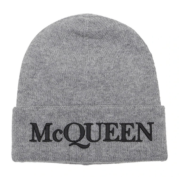 1460 Lead Czarna Czapka - Stylowa i Ciepła Beanie Alexander McQueen