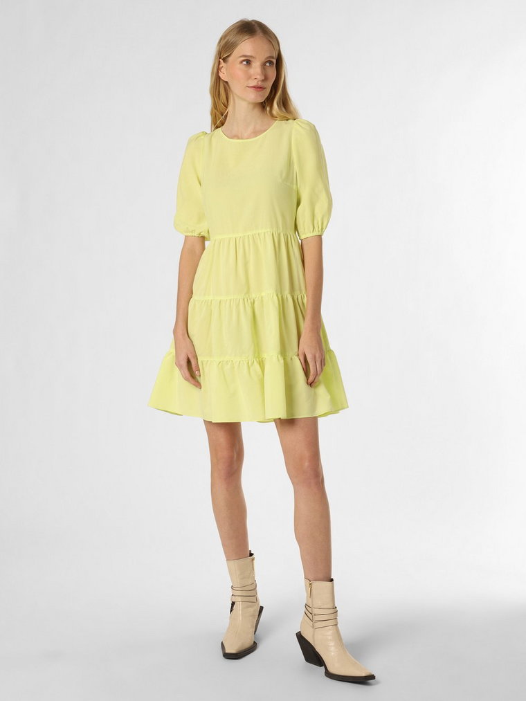 HUGO - Sukienka damska  Komiri, żółty|zielony