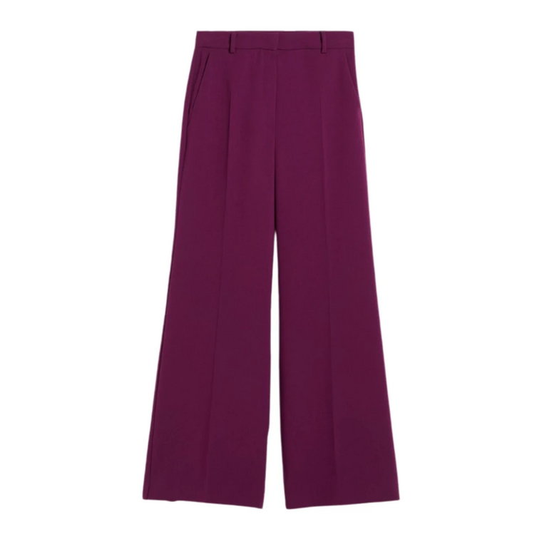 Fioletowe Spodnie dla Kobiet Max Mara