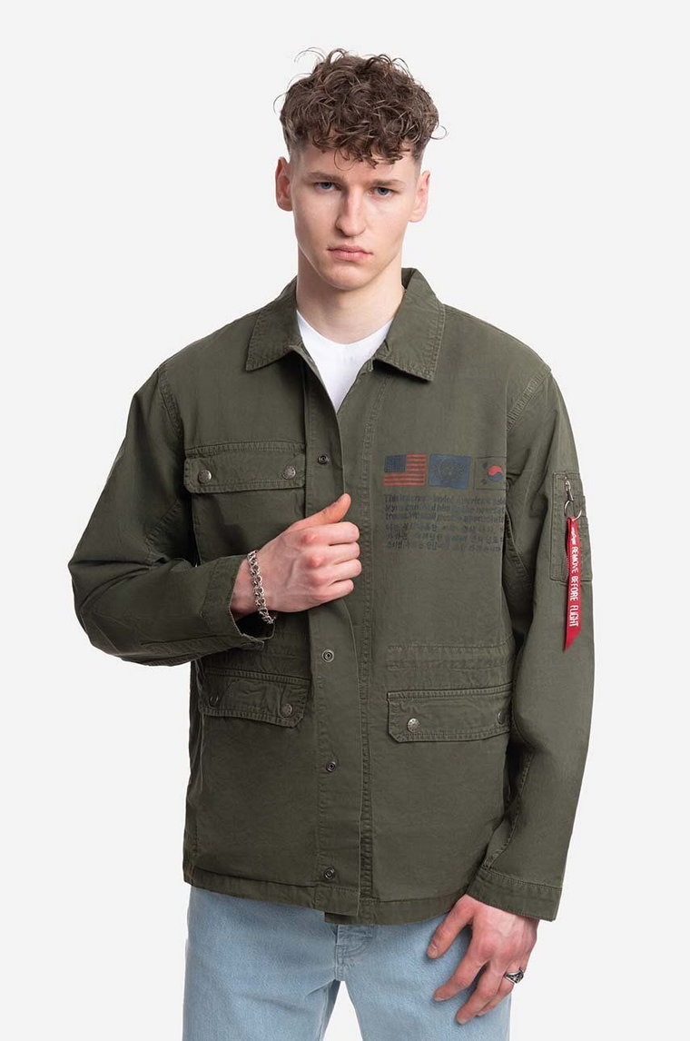 Alpha Industries kurtka Field Jacket LWC 136115 136 męska kolor szary przejściowa 136115.136-SZARY