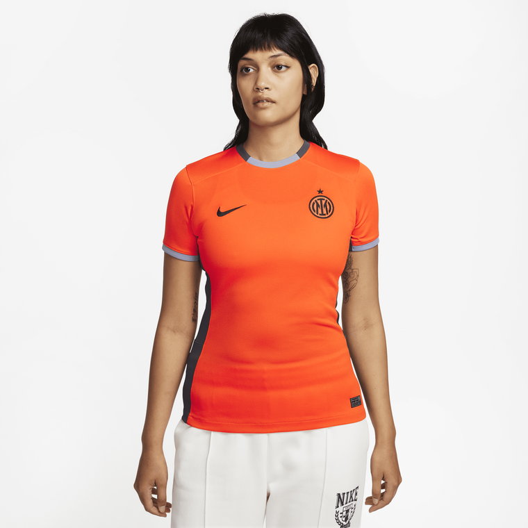 Damska koszulka piłkarska Nike Dri-FIT Inter Mediolan Stadium 2023/24 (wersja trzecia) - Pomarańczowy