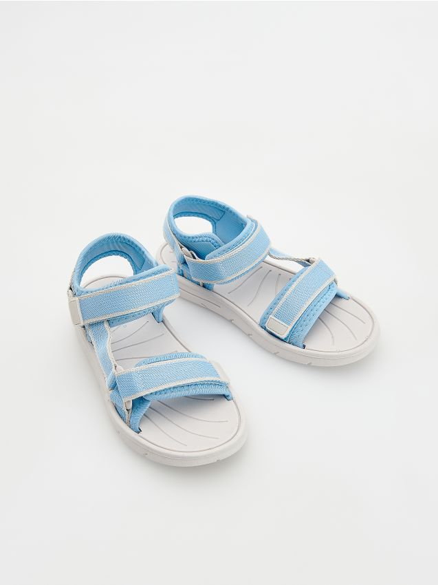 Reserved - Lekkie sandały na rzep - niebieski