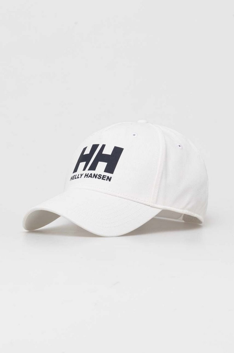 Helly Hansen czapka z daszkiem kolor beżowy z nadrukiem 67434
